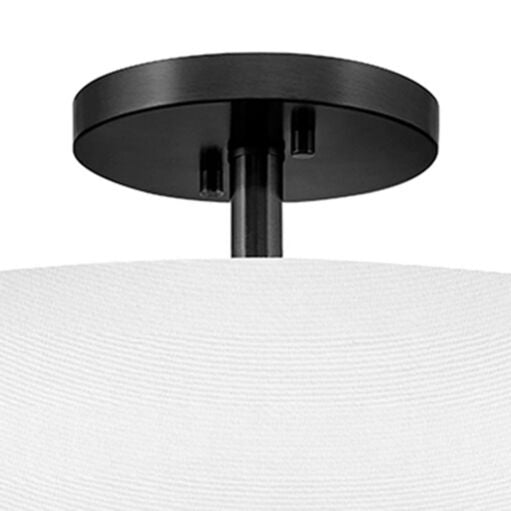 Halle 47573BK Medium Semi-Flush Mount - Black