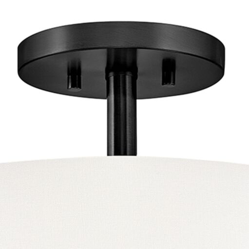 Halle 47571BK New Medium Semi-Flush Mount - Black