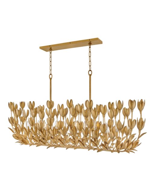 Flora 30015BNG - Large Ten Light Linear - Gold