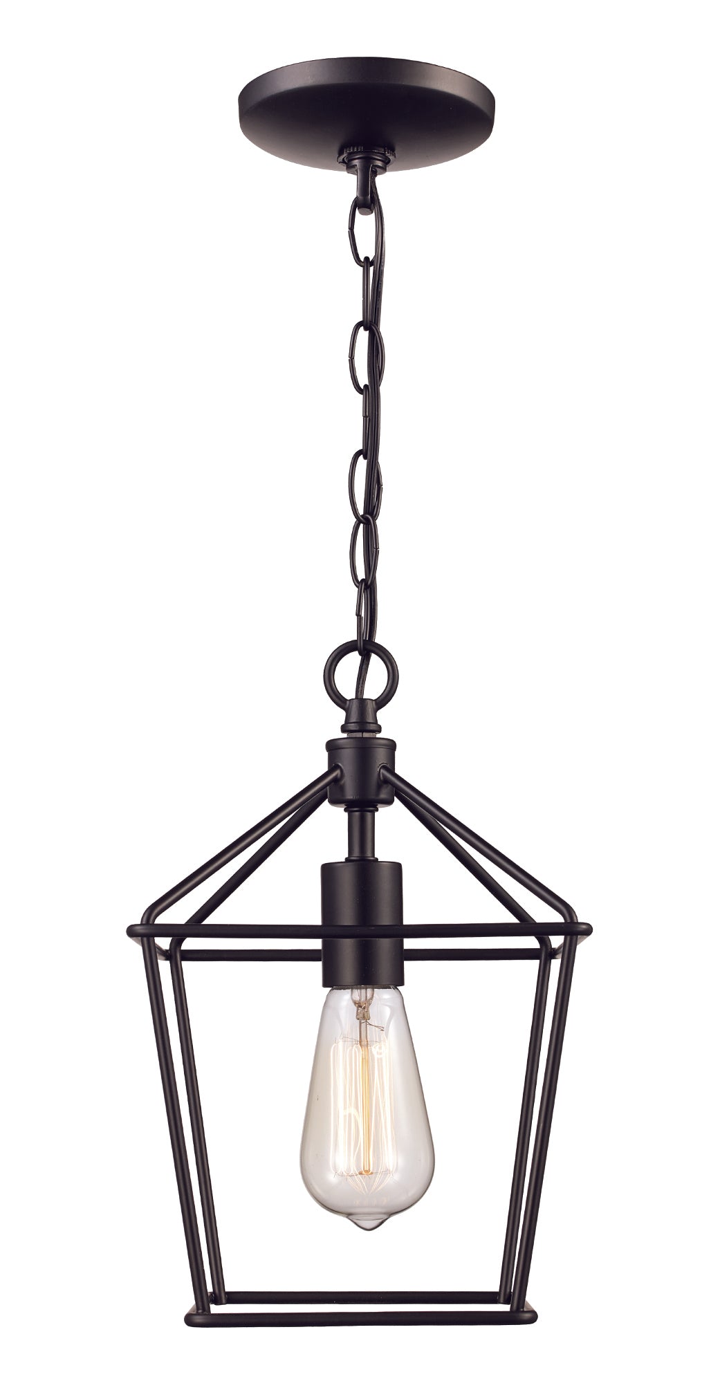 Lacey Too 1-Light Lantern Curved Bird - Black