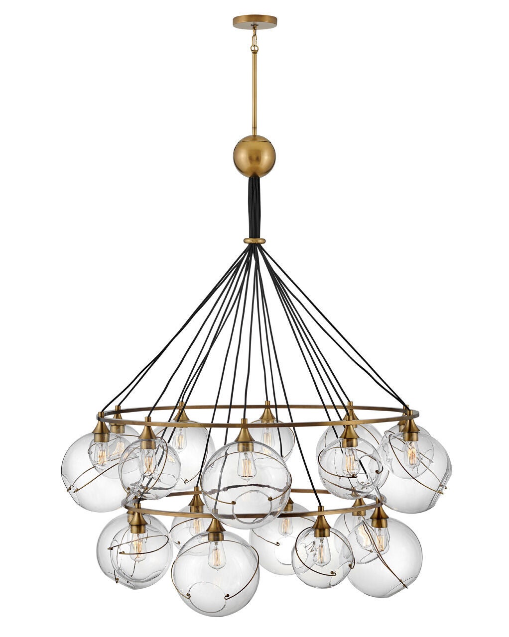 Skye 30308HBR - Extra Large Two Tier Chandelier - Bronze