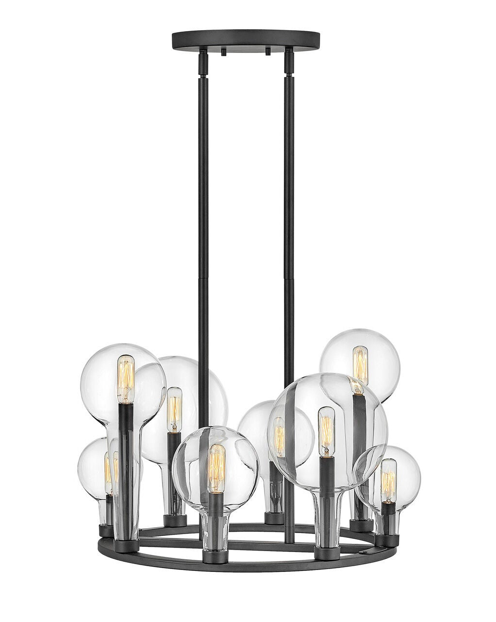 Alchemy 30526BK - Medium Single Tier Chandelier -Black