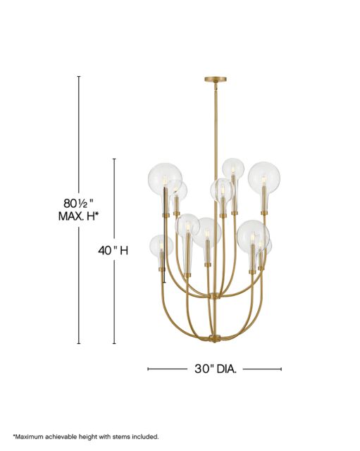 Alchemy 30527LCB - Medium Multi Tier Chandelier - Gold