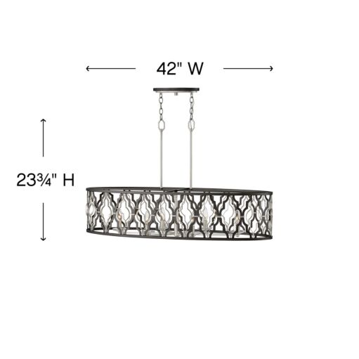 Portico 3068GG - 6 Light Open Frame Linear - Bronze