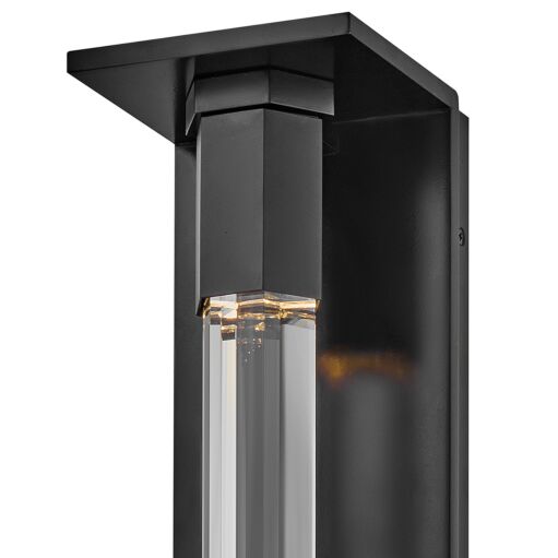 Cecily 28934BK  Medium Wall Mount Lantern - Black