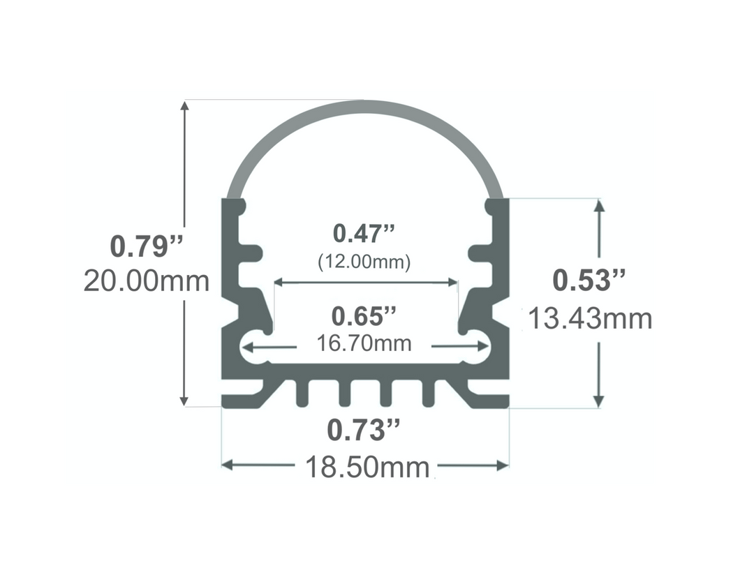 LED Channel - 961ASL - Slimline Surface, 10 ft - Silver