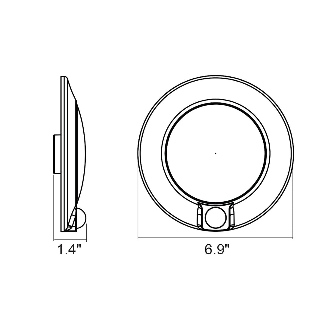 4" Disk Light w/ PIR Sensor: Cusp-Line 5-CCT Selectable 10W - White