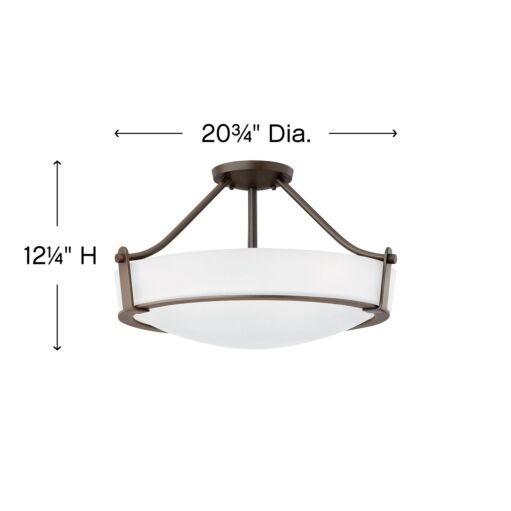 Hathaway 3221OB-WH - Large Semi-Flush Mount