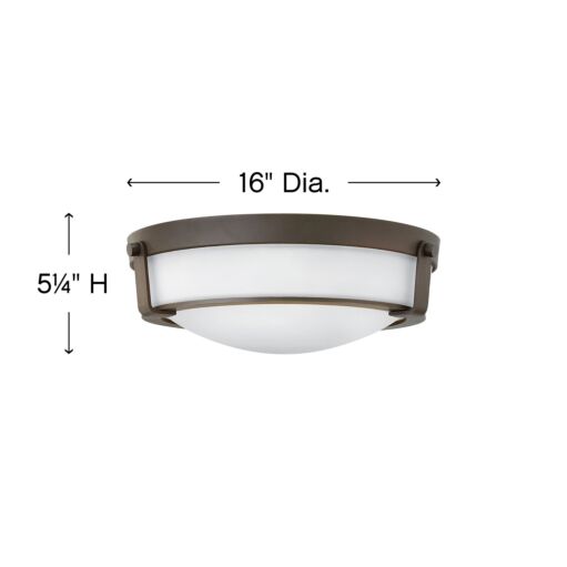 Hathaway 3225OB-WH - Medium Flush Mount