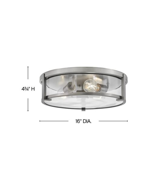 Lowell 3243AN-CL - Medium Flush Moun