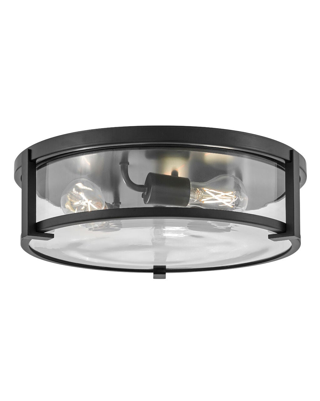 Lowell 3243BK-CL - Medium Flush Mount