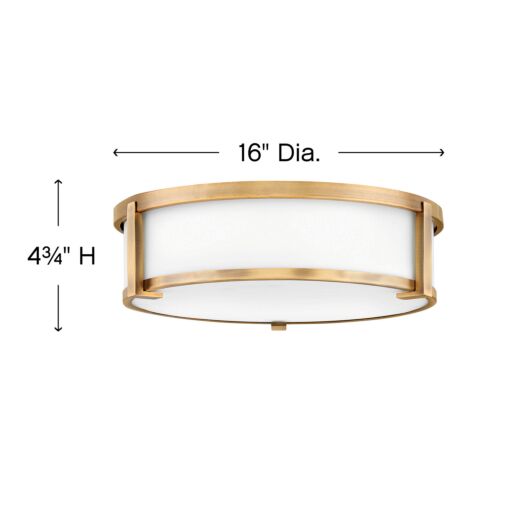 Lowell 3243BR - Large Flush Mount