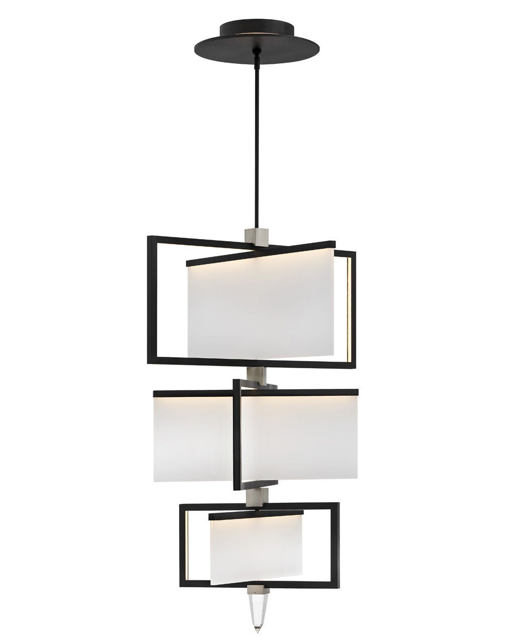 Folio 32508BLK - Double XL Adjustable Three Tier Chandelier - Black