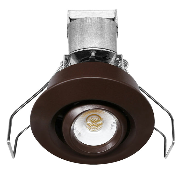 1" LV Round Gimbal Downlight: Mini-Line 6W - Bronze