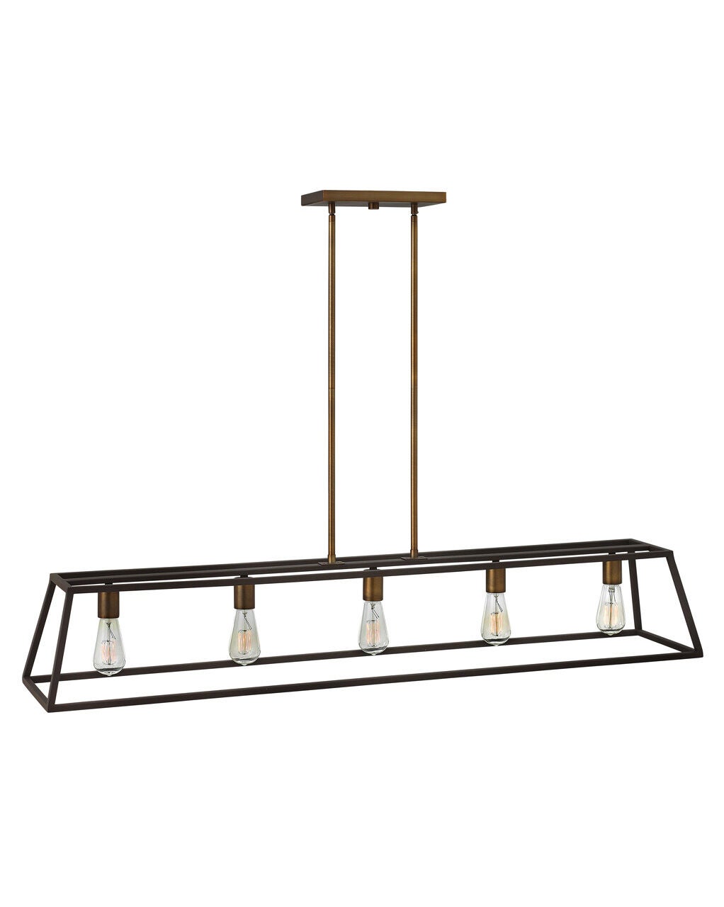 Fulton 3335BZ Five Light Open Frame Linear Pendant - Bronze