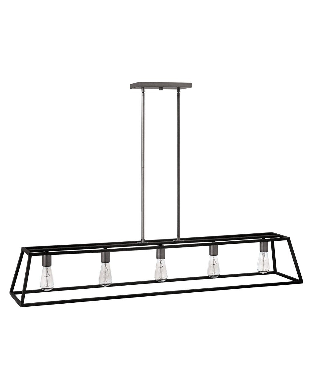 Fulton 3335DZ Five Light Open Frame Linear Pendant - Gray