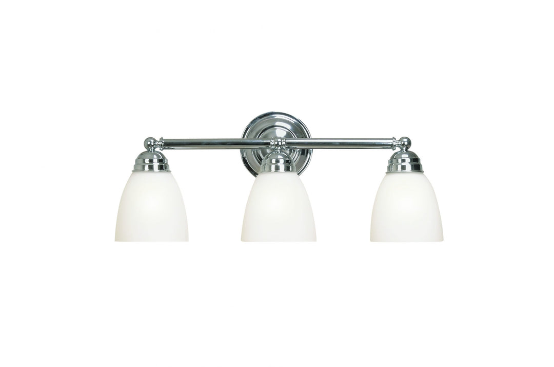 Ardmore 21.5" Vanity Bar Straight Arm White -Polished Chrome