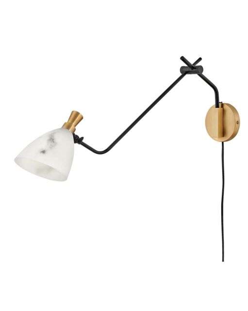 Sinclair 33792HB - Large Swing Arm Single Light Sconce - bronze