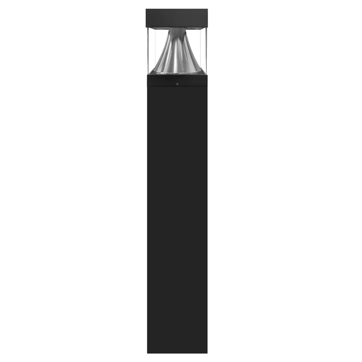 Bollard Square with Square Cone Flat Top 22W/16W/12W - Black