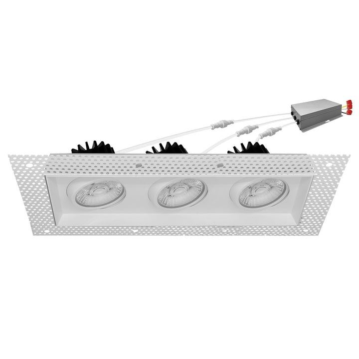 4" Multiple: Trimless Triple Head 5-CCT Selectable 45W - White