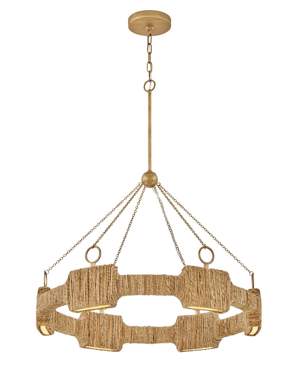 Raffi 34106BNG - Medium LED Single Tier Chandelier - Gold