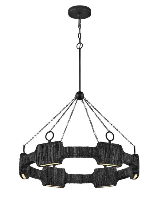 Raffi 34106CBK -  Medium LED Single Tier Chandelier - Black