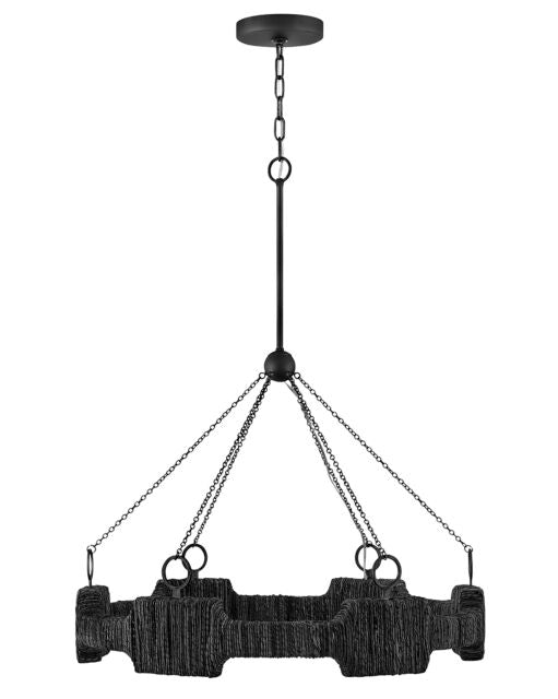 Raffi 34106CBK -  Medium LED Single Tier Chandelier - Black