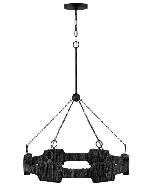 Raffi 34106CBK -  Medium LED Single Tier Chandelier - Black