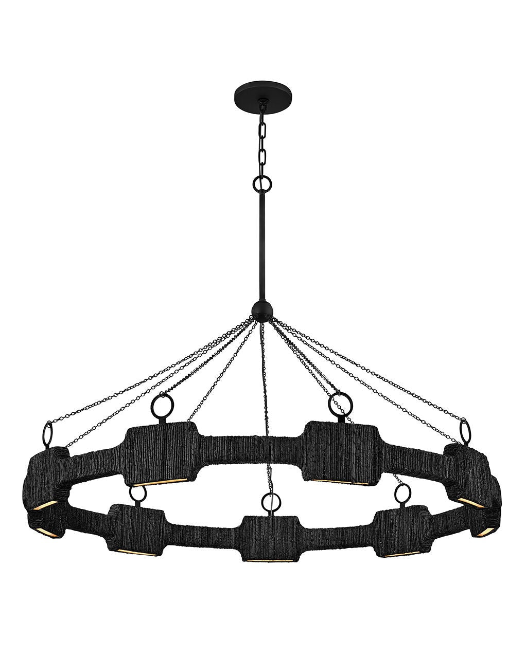 Raffi 34108CBK - Large LED Single Tier Chandelier - Black