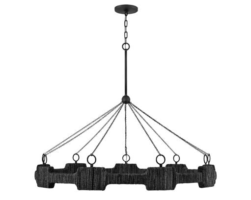 Raffi 34108CBK - Large LED Single Tier Chandelier - Black