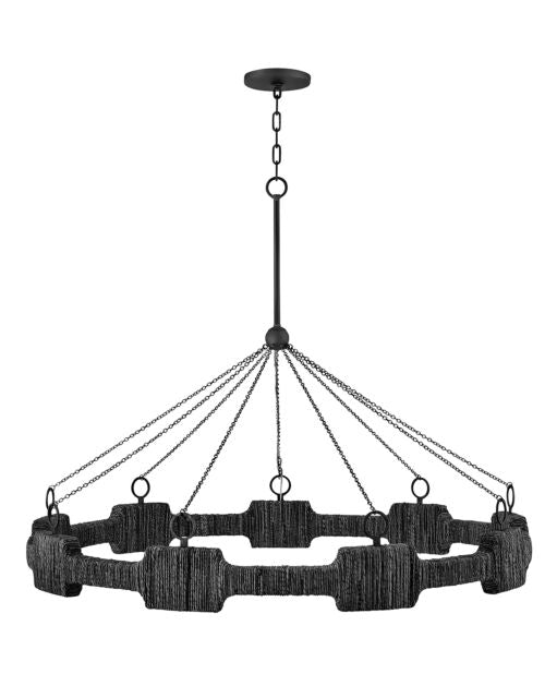 Raffi 34108CBK - Large LED Single Tier Chandelier - Black