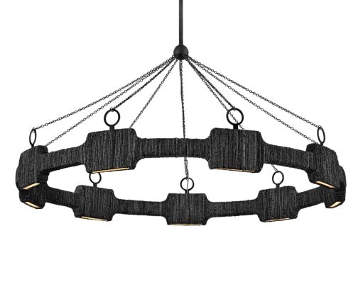 Raffi 34108CBK - Large LED Single Tier Chandelier - Black