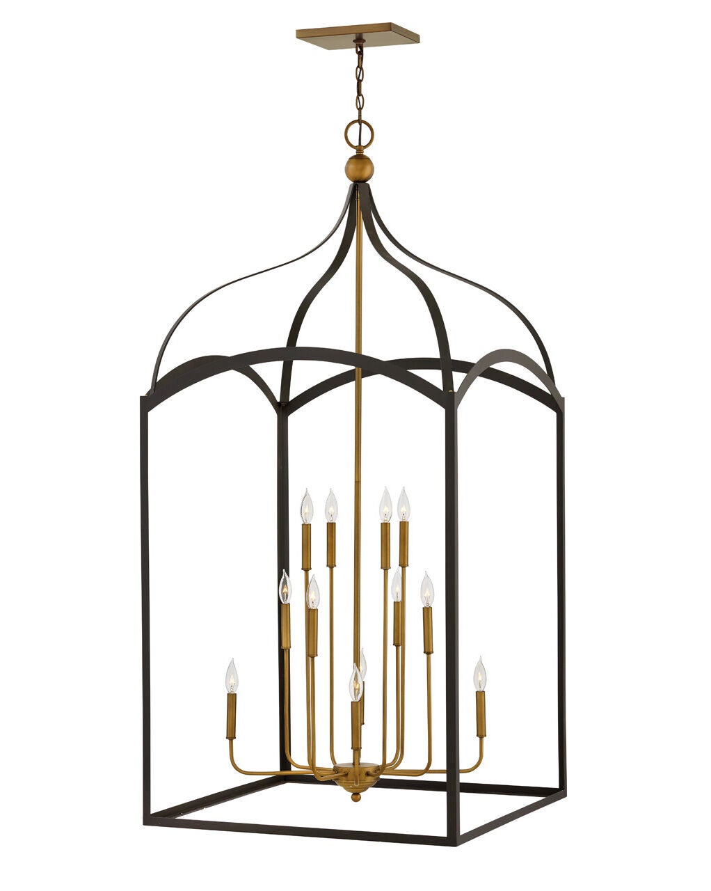 Clarendon 3419BZ Double XL Three Tier Open Frame Chandelier - Bronze