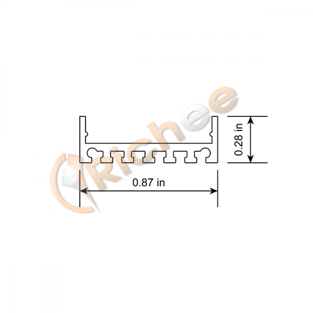 Richee Lighting - 7/8" Wide Slim Led Aluminum Channel - Aluminum