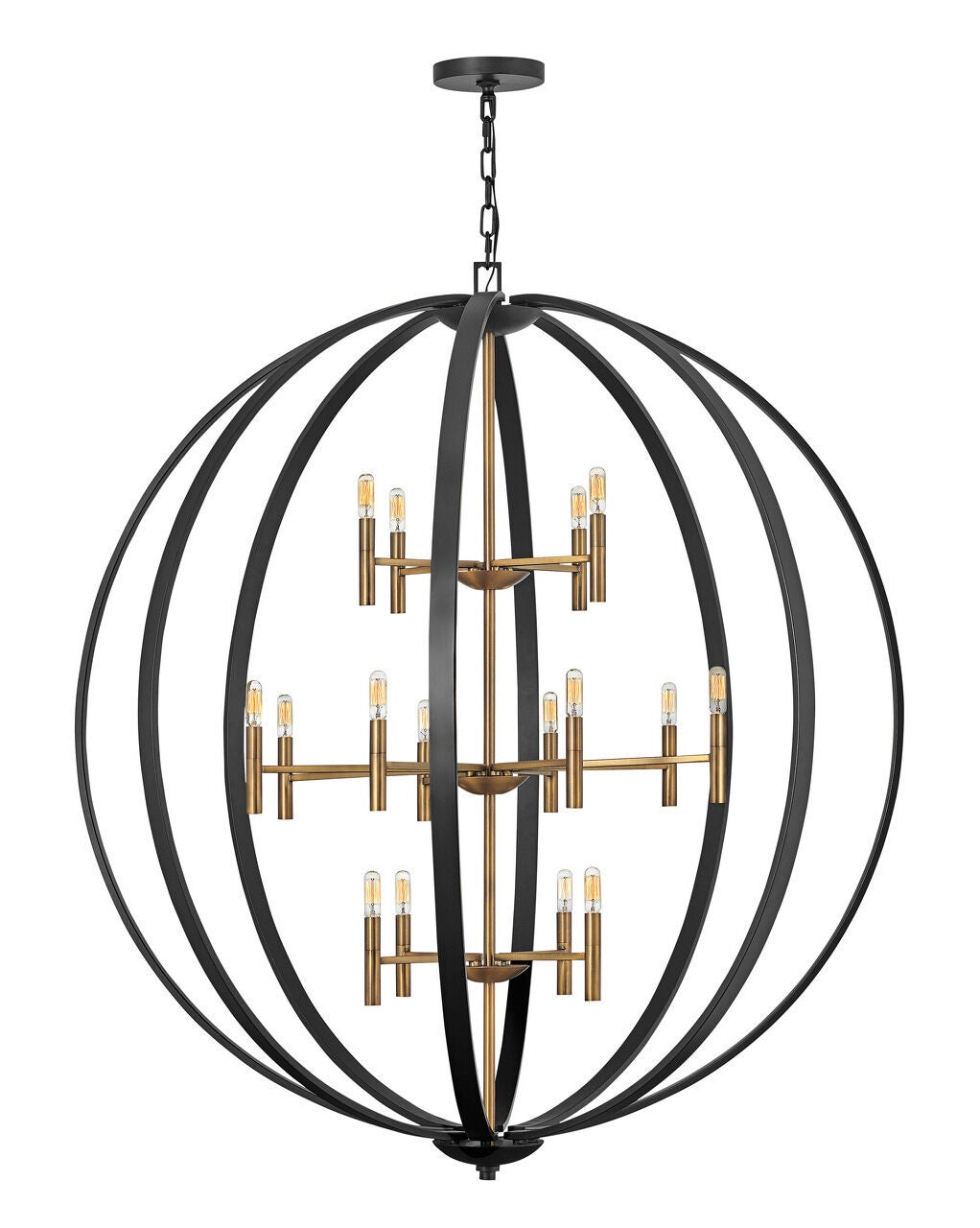 Euclid 3465SB Extra Large Orb Chandelier - Bronze