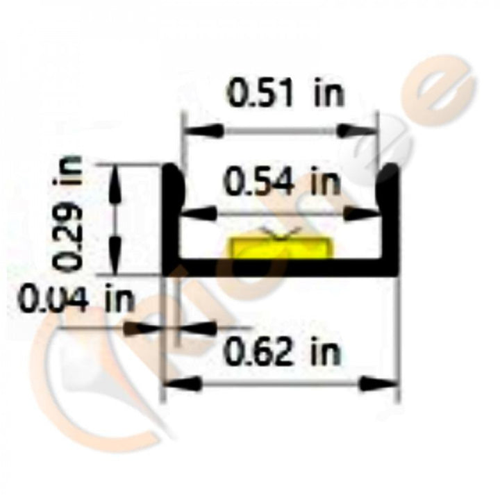 Richee Lighting - 5/8" Full Cover Slim Led Aluminum Channel - Aluminum