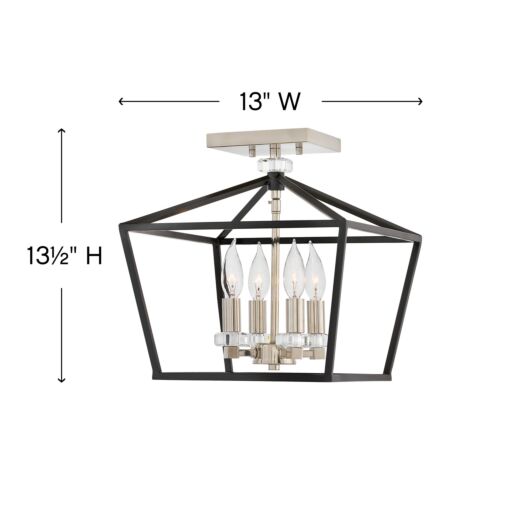 Stinson 3533BK - Medium Semi-Flush Mount