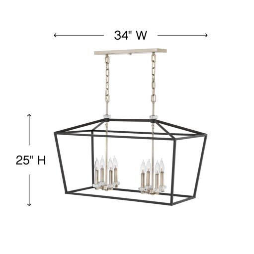 Stinson 3534BK - Eight Light Linear - Black