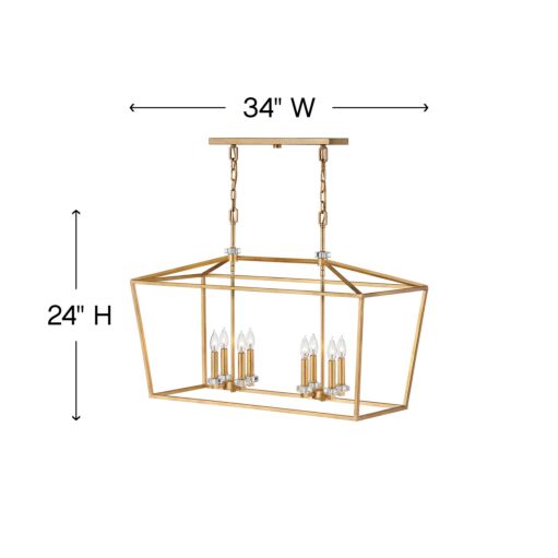 Stinson 3534DA - Eight Light Linear - Bronze