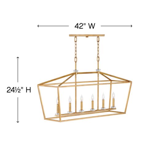 Stinson 3539DA - Six Light Linear - Bronze