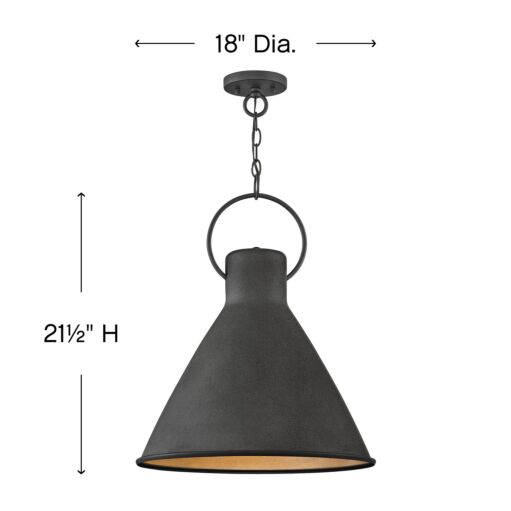 Winnie 3555DZ - Medium Pendant - Black