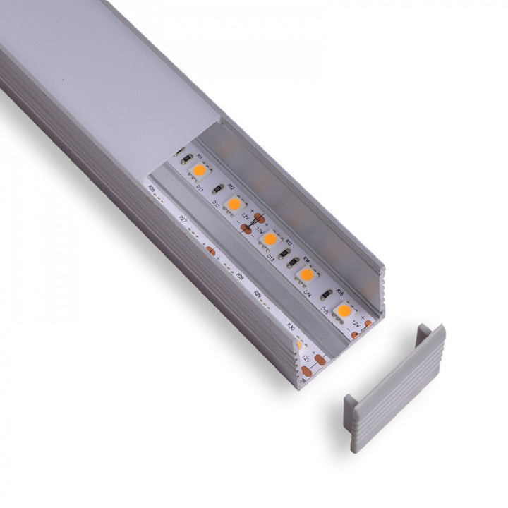 Richee Lighting - 1-3/8" Deep Square Led Aluminum Channel - Aluminum