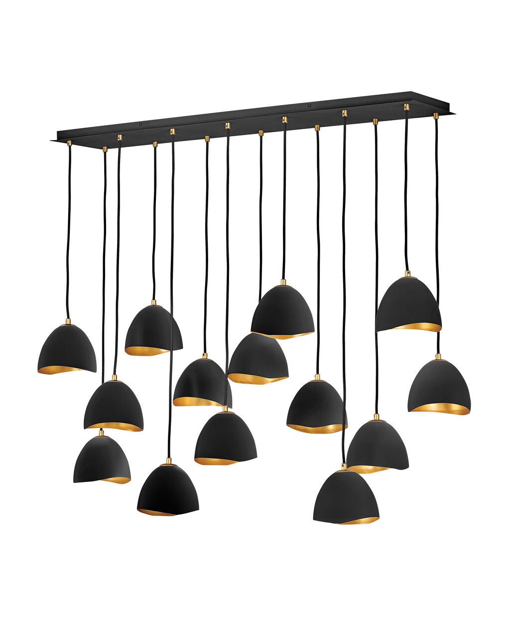 Nula 35909SHB - Medium Fourteen Light Linear - Black