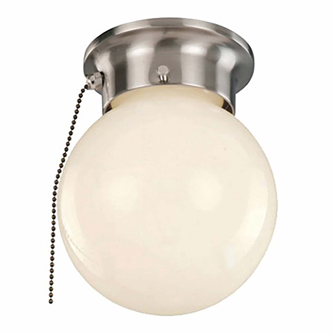 Dash 6" Flush Mount Globe Ceiling Light with Pull Chain - Brushed Nickel