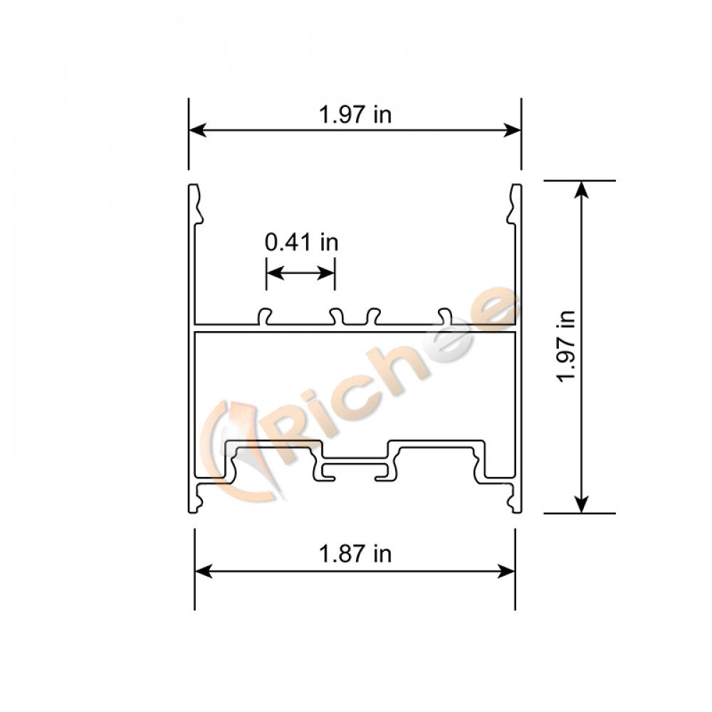 Richee Lighting - 2" Pendant Led Aluminum Channel - Aluminum