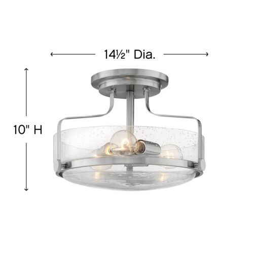 Harper 3641BN-CS - Medium Semi-Flush Mount