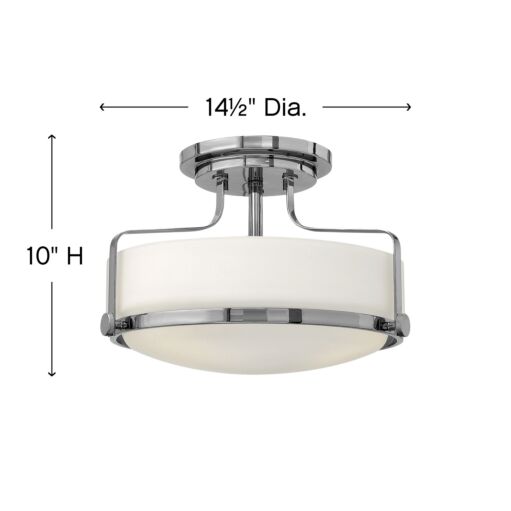 Harper 3641CM- Medium Semi-Flush Mount