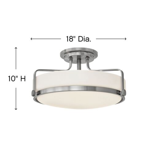 Harper 3643BN - Large Semi-Flush Mount