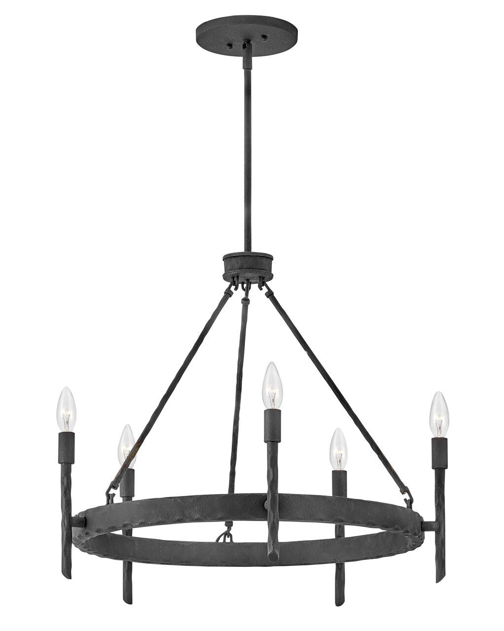 Tress 3675FE - Medium Single Tier Chandelier - Silver