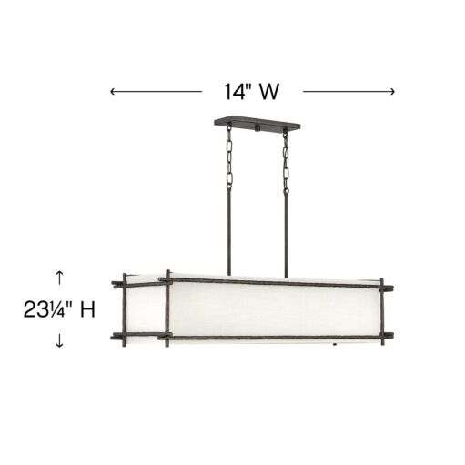 Tress 3676CPG - Six Light Linear - Gold